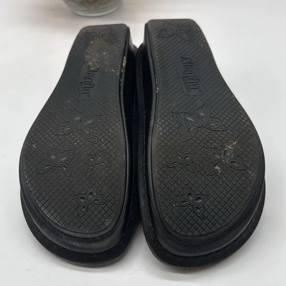 Alegria Black Slingback Sandals with Cushioned Footbed Size 39 ALE7906