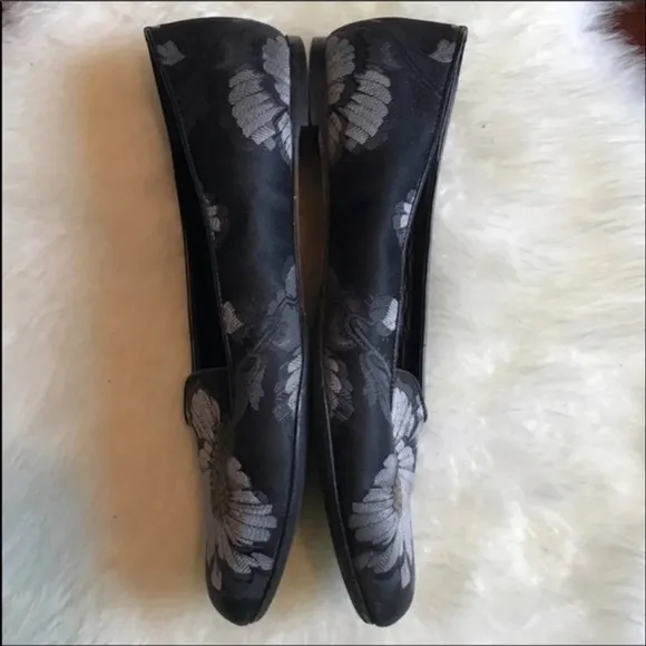 Alexander McQueen Silk Smoking Loafer Flats