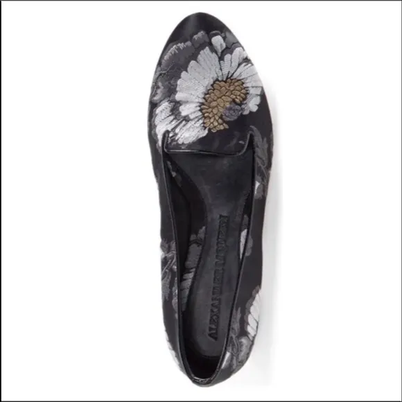 Alexander McQueen Silk Smoking Loafer Flats