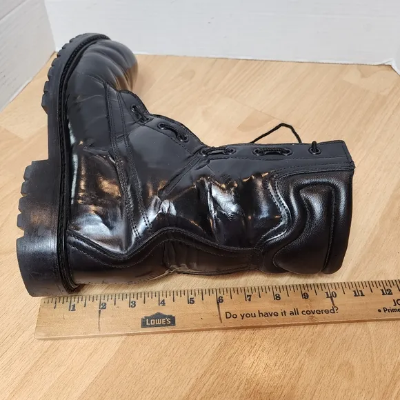 All American Boot MFG Steel Toe Firefighter Boots Black Estimated Mens Size 11
