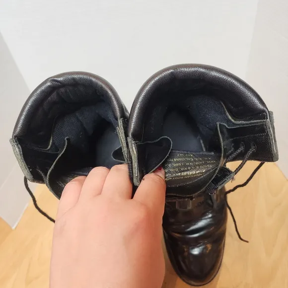 All American Boot MFG Steel Toe Firefighter Boots Black Estimated Mens Size 11