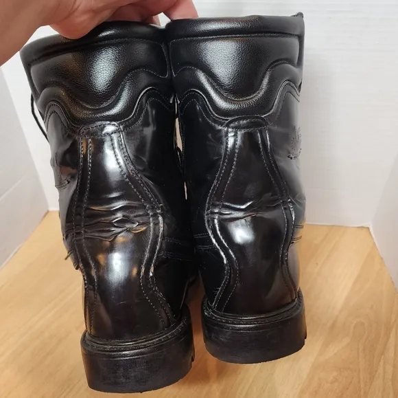 All American Boot MFG Steel Toe Firefighter Boots Black Estimated Mens Size 11