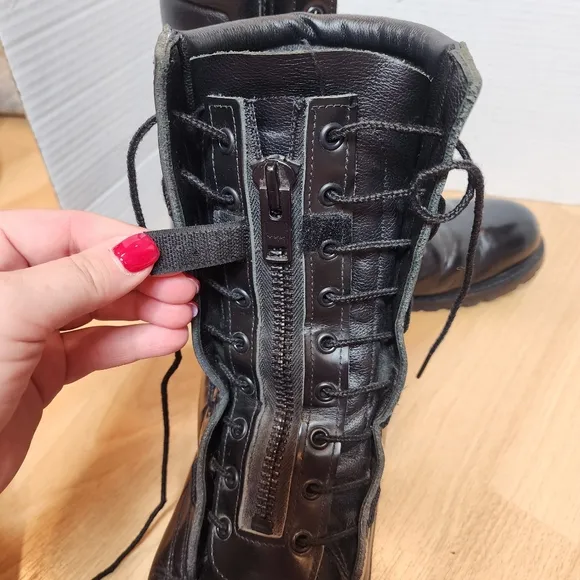 All American Boot MFG Steel Toe Firefighter Boots Black Estimated Mens Size 11