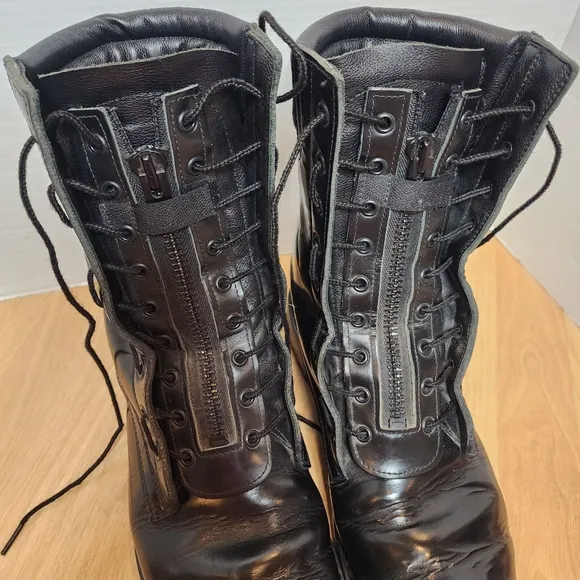 All American Boot MFG Steel Toe Firefighter Boots Black Estimated Mens Size 11