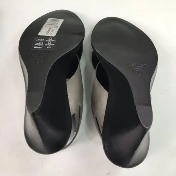 All Saints Women’s Gray Slingback Wedge Sandals Size US 6 EU 37 Brand New