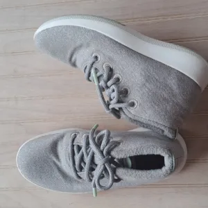 Allbirds Runner-Up Mizzels Hi-Top Merino Wool Sneakers Grey Mint Water Resistant