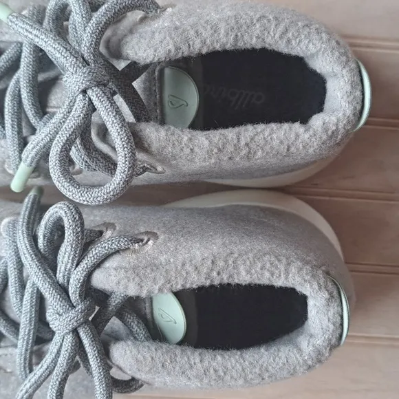 Allbirds Runner-Up Mizzels Hi-Top Merino Wool Sneakers Grey Mint Water Resistant