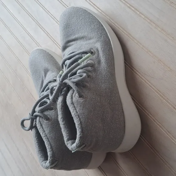 Allbirds Runner-Up Mizzels Hi-Top Merino Wool Sneakers Grey Mint Water Resistant