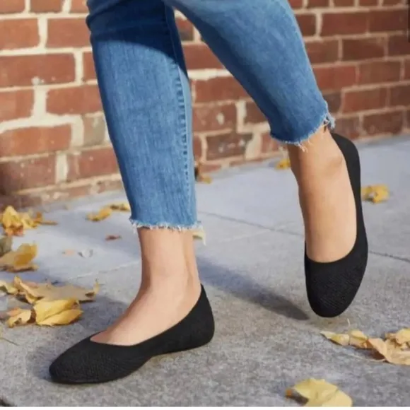 Allbirds Wool Breezers Ballet Flats Shoes Women’s 9 Heathered Black Like New