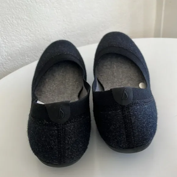 Allbirds Wool Breezers Ballet Flats Shoes Women’s 9 Heathered Black Like New