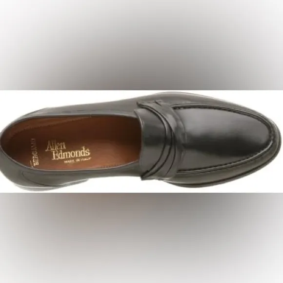 Allen Edmond Men’s Bergamo Loafers Size 9.5 Black Leather Classic Preppy Formal