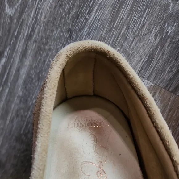 Allen Edmonds Mens Tan Loafers Suede Slip-On Shoes Size 12D