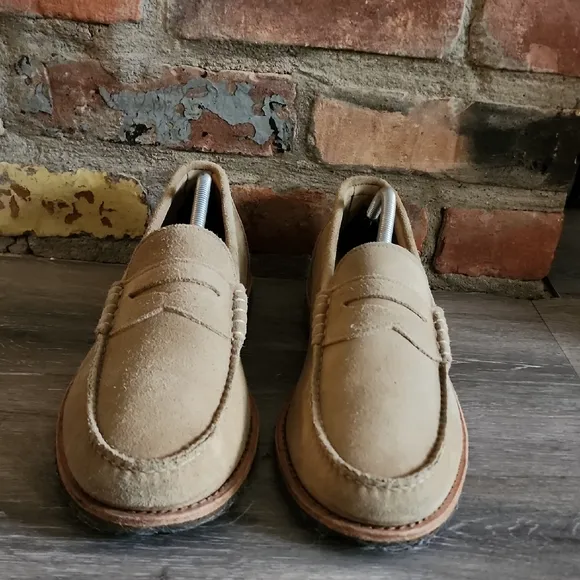 Allen Edmonds Mens Tan Loafers Suede Slip-On Shoes Size 12D