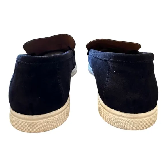 ALLEN EDMONDS Payton Suede Loafers in Sea