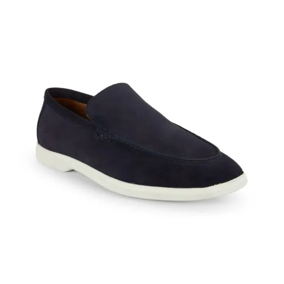 ALLEN EDMONDS Payton Suede Loafers in Sea