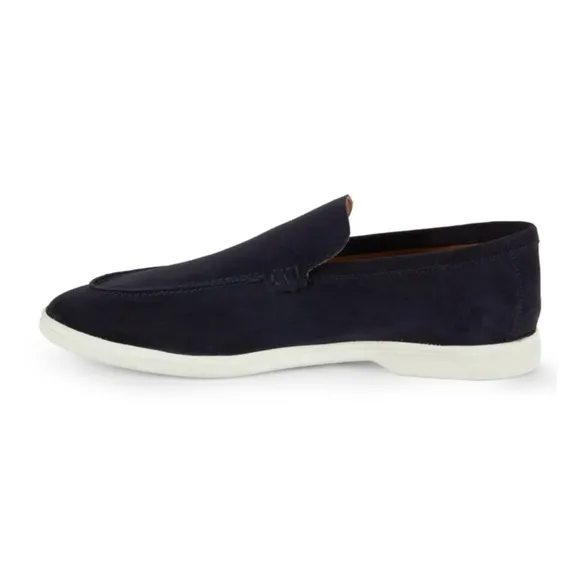 ALLEN EDMONDS Payton Suede Loafers in Sea