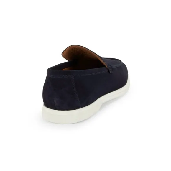 ALLEN EDMONDS Payton Suede Loafers in Sea