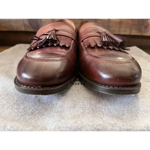 ALLEN EDMONDS Randolphkilt Brown Leather Tassel Loafers Men's Sz 11 W/Dust bag