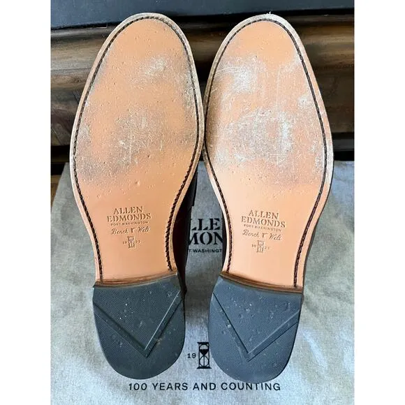 ALLEN EDMONDS Randolphkilt Brown Leather Tassel Loafers Men's Sz 11 W/Dust bag