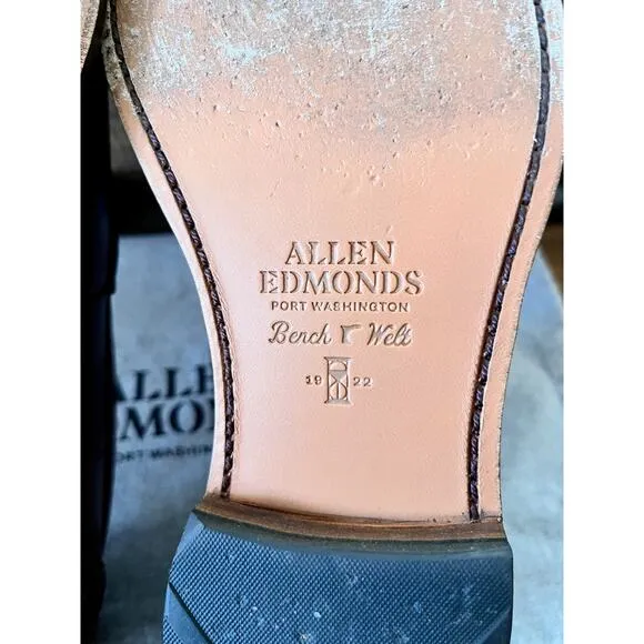 ALLEN EDMONDS Randolphkilt Brown Leather Tassel Loafers Men's Sz 11 W/Dust bag