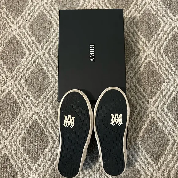 Amiri Leopard Print Sneakers with Stars