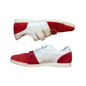 AMO Red and White Sneakers Retro Low-Top