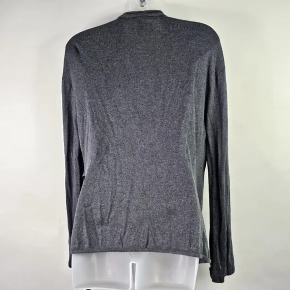 Ann Taylor Gray Silk and Cashmere Wrap Sweater