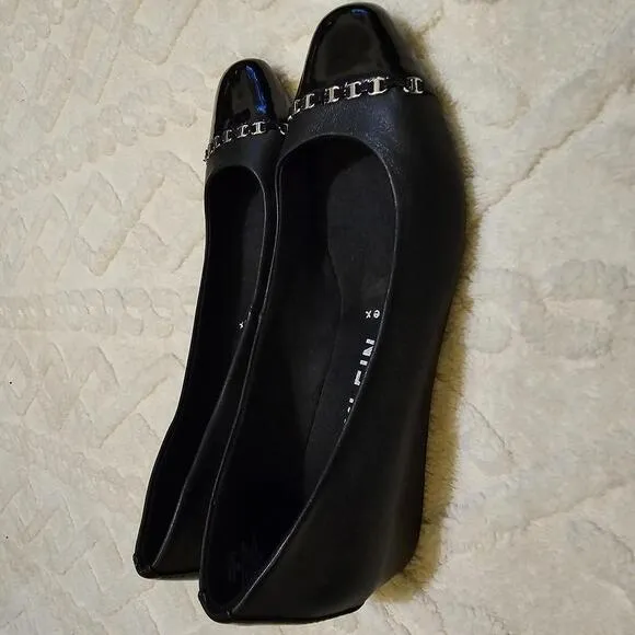 Anne Klein iflex Black Flats 9 NWOT