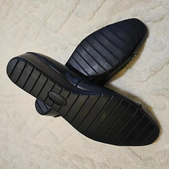 Anne Klein iflex Black Flats 9 NWOT