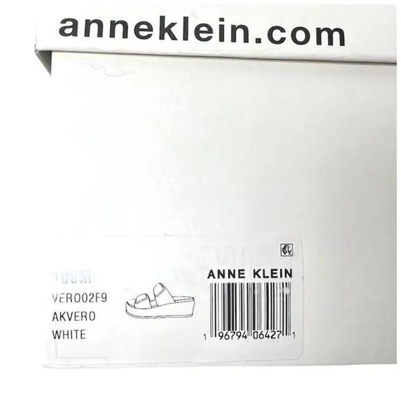 Anne Klein Womens White Open Toe Espadrille Platform Wedge Sandals Sz 10 NIB