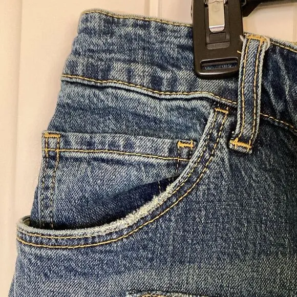 Anthropologie Pilcro Womens The Borrowed Boyfriend Jeans Size 18 W Plus Med Wash