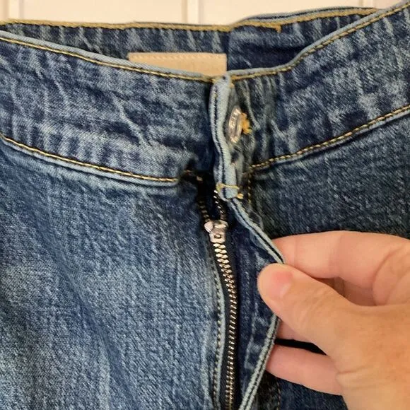 Anthropologie Pilcro Womens The Borrowed Boyfriend Jeans Size 18 W Plus Med Wash