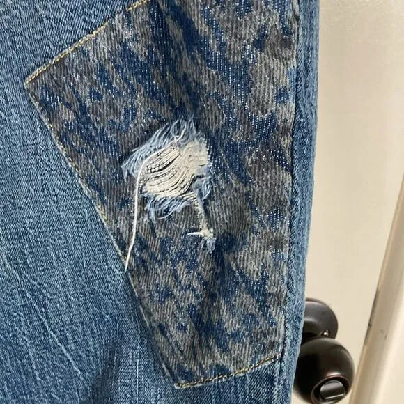 Anthropologie Pilcro Womens The Borrowed Boyfriend Jeans Size 18 W Plus Med Wash
