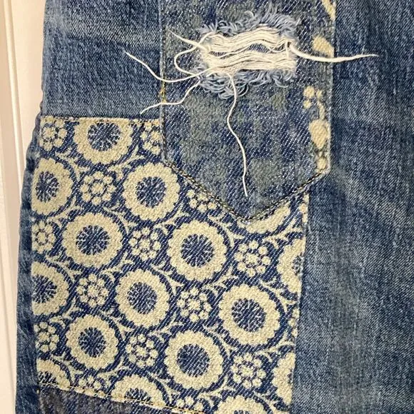 Anthropologie Pilcro Womens The Borrowed Boyfriend Jeans Size 18 W Plus Med Wash