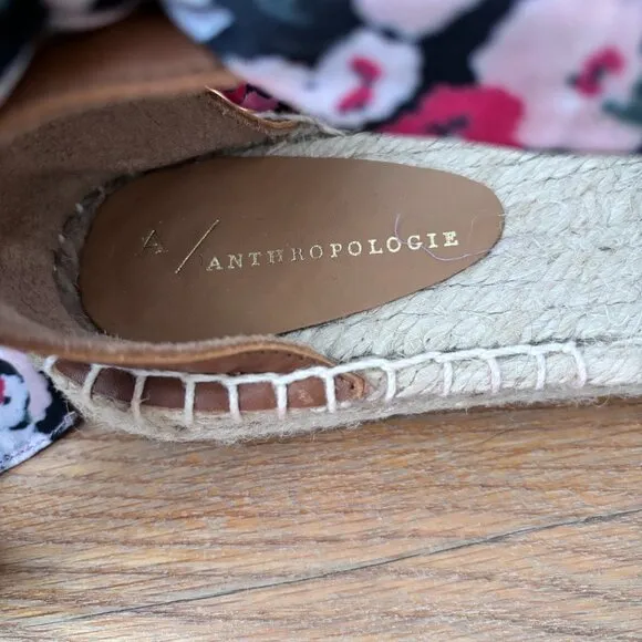 Anthropologie Vivienne Scarf Suede Espadrilles