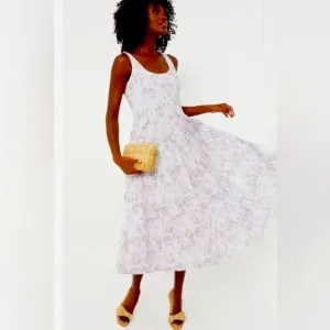 Anthropologie Hyacinth Essie lavender jacquard dress nwt