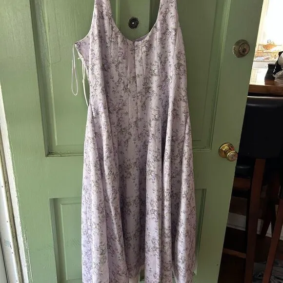 Anthropologie Hyacinth house Essie lavender jacquard dress nwt