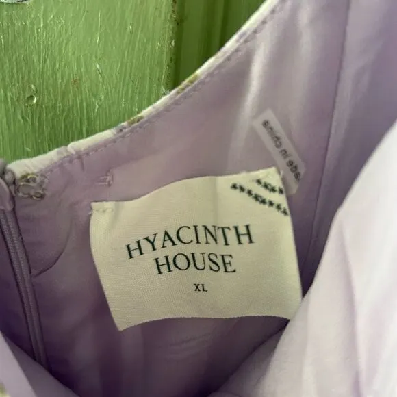 Anthropologie Hyacinth house Essie lavender jacquard dress nwt