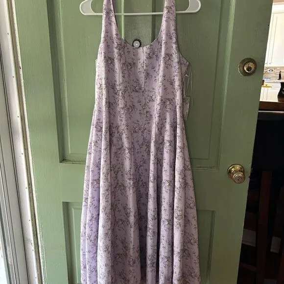 Anthropologie Hyacinth house Essie lavender jacquard dress nwt
