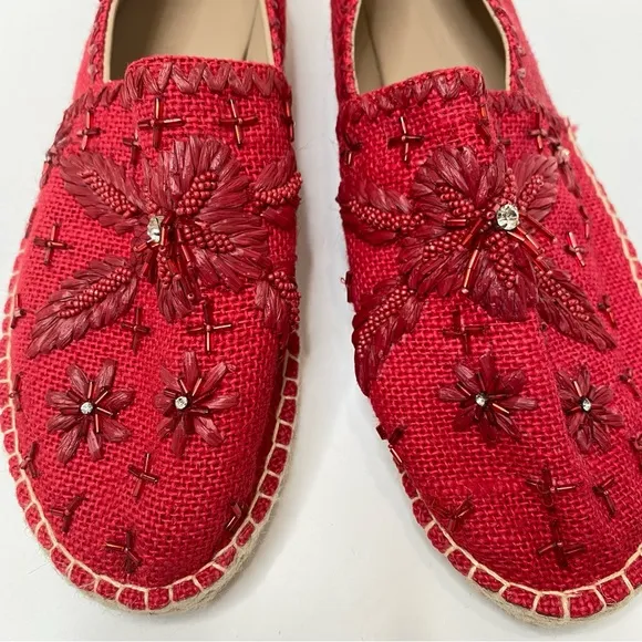 Antik Batik x Johnny Was Tori Floral Embroidered Beaded Espadrilles
