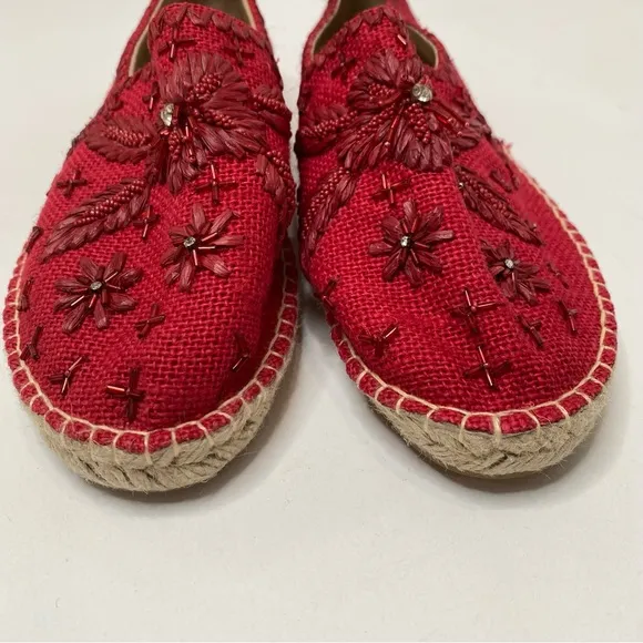 Antik Batik x Johnny Was Tori Floral Embroidered Beaded Espadrilles