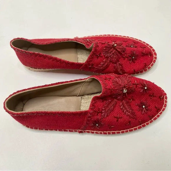 Antik Batik x Johnny Was Tori Floral Embroidered Beaded Espadrilles