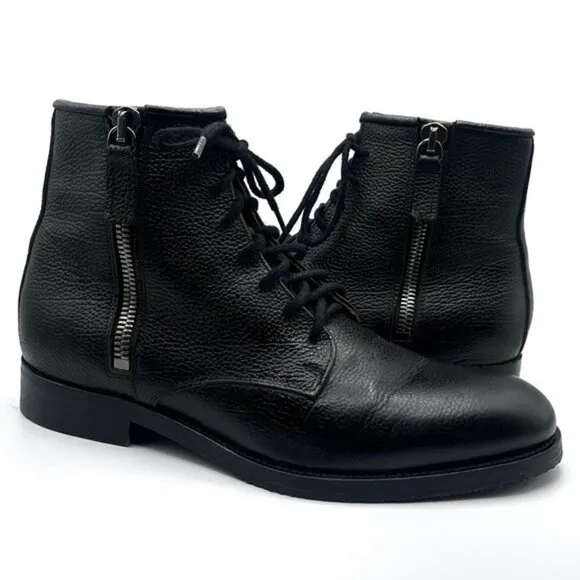 Aquatalia Vladimir Leather Ankle Boots Black Men’s Size 8