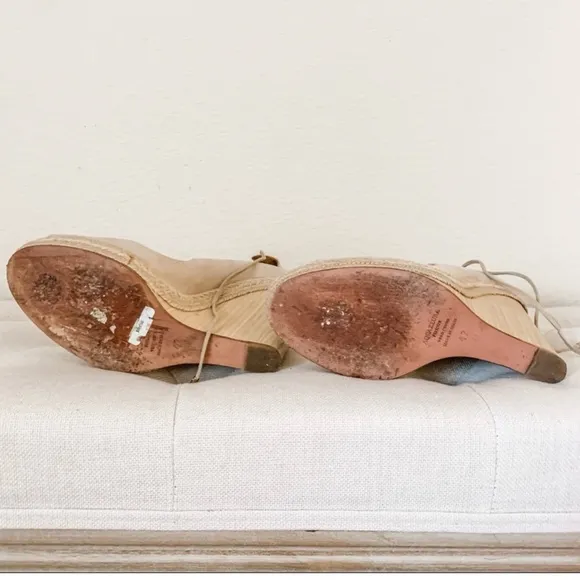 Aquazzura Beige Wedge Sandals Size 42 Size 11 Aquazzura Espadrilles