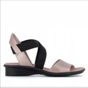 Arche Womens Satia Gold Black Ankle Strap Sandals EUR 36 5.5 Medium