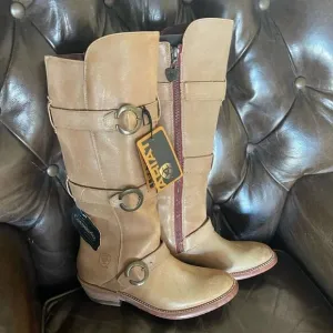 Ariat Alta Tan 3 Buckle Leather Riding Boots NWT Size 6.5