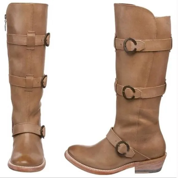 Ariat Alta Tan 3 Buckle Leather Riding Boots NWT Size 6.5