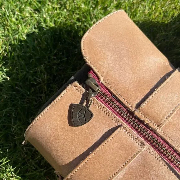 Ariat Alta Tan 3 Buckle Leather Riding Boots NWT Size 6.5