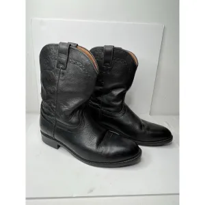 Ariat Black Leather Western Boots Size 11.5 Cowboy