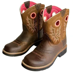ARIAT GIRLS GENUINE LEATHER COWGIRL BOOTS SIZE US3